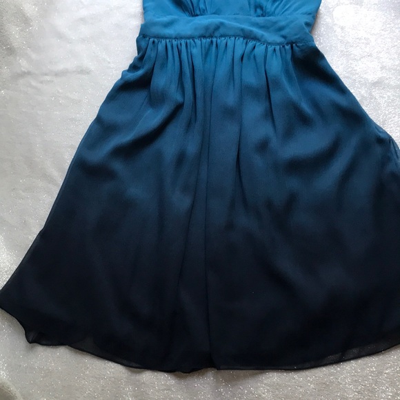 Stunning Teal Ombré colored Express Halter dress - Picture 3 of 5